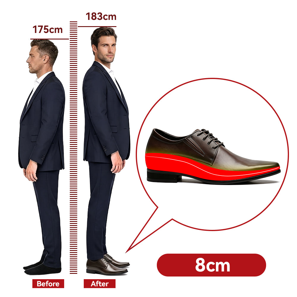 SCARPE RIALZANTI LUCIANO +8 CM